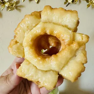 Glazed coffee cake donut