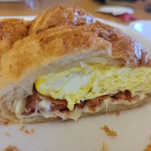 Bacon egg croissant