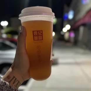 They have hot tea. Black lemon tea