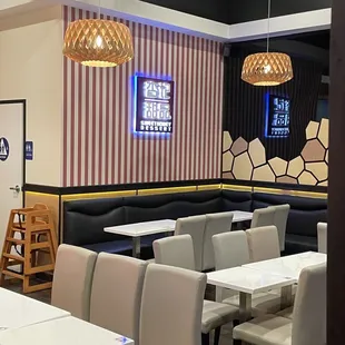 Seating area. Lighting is pretty vibrant, music is mellow.