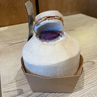 Q1. Coconut Jelly With Ube & Peach Gum Q1.