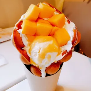 Eggette with Mango....deeeelicious!