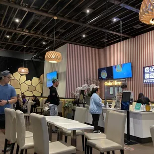 customers at the counter