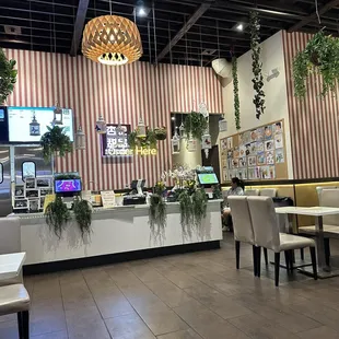 3 ordering stations - where you input your own order (2 by cashier area, 1 by the entrance)