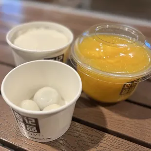 Sesame Rice Balls Sesame Soup Mango masago