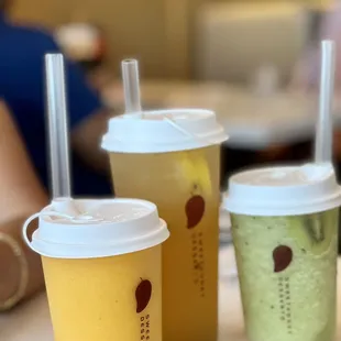 Kiwi Iced Mango Iced Passion Fruit Green Tea