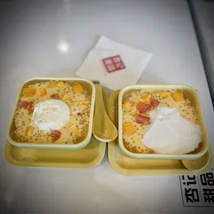 Mango Pomelo Sago and Vanilla Ice Cream, Mango Pomelo Sago Tofu Pudding