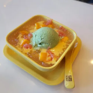 Mango Pomelo Sago and Matcha Ice Cream