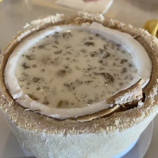 Coconut Jelly with Ube and Peach Gum