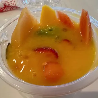 Mixed Fruits Sago with Mango Juice