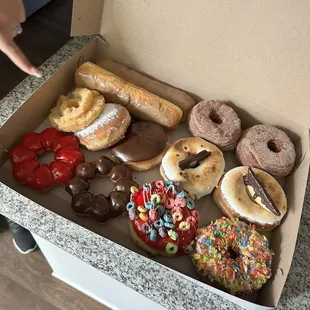 Mochi donuts, s'mores donuts, churro donuts, fruit loop donut, fruity pebbles donut, &amp; some classics!