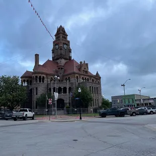 an old building with a clock tower