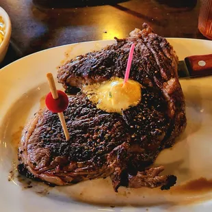 Cooked perfectly.  Medium rare...SO juicy and delicious