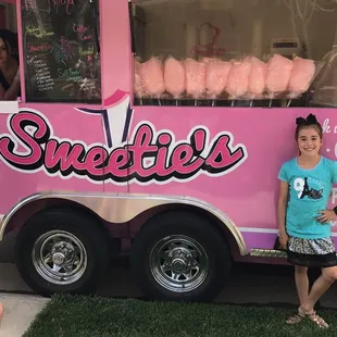 My daughter at her birthday party with Sweetie's!
