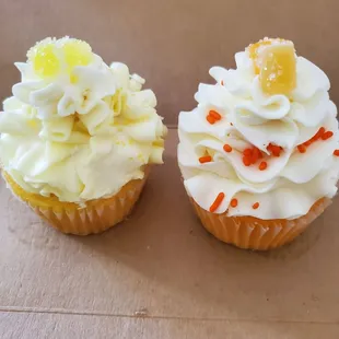 Lemon and Orange Dreamsicle cupcakes