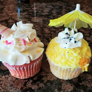 Strawberry Lemonade &amp; Pina Colada Cupcakes