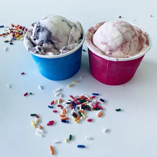 Cheesecake ice cream with sprinkles