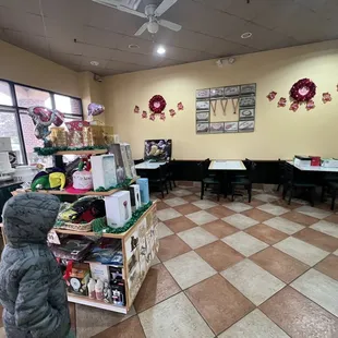the interior of a sweet pastry shop