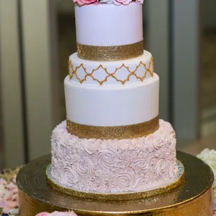 Our wedding cake had 3 different flavors! She's the best!