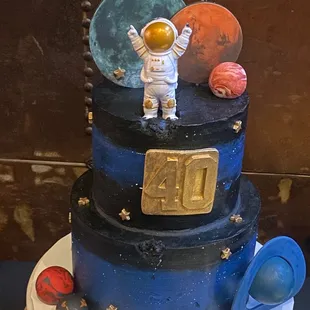 a space themed cake