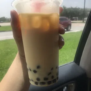 Mango Milk Tea with Boba