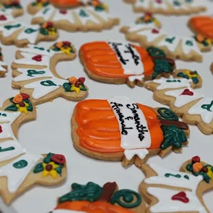 decorated pumpkin cookies