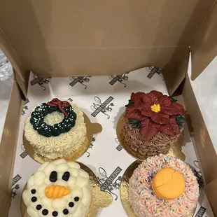 Vanilla, chocolate, carrot cake and funfetti