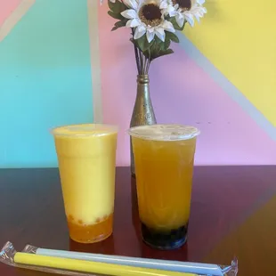 Mango Bubble Tea Mango Slushee bubble tea