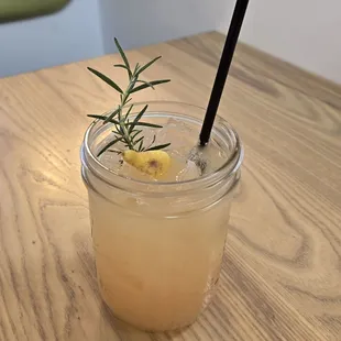 Non alcoholic- Fresh squeezed Grapefruit with Rosemary