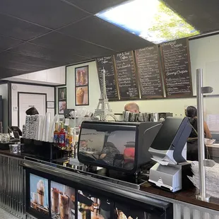 The kindest employees serving specialty coffee and all kinds of sweet and savory crepes.