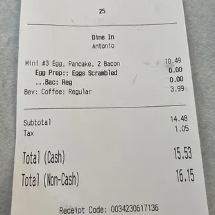 Yikes. That&apos;s a lot for mediocre diner coffee IMO (compared to cost of a plate of breakfast).