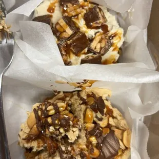 Snickers cookie and Turtles cookie