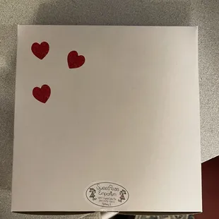 two hearts on a card