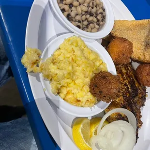 Catfish Filet and sides