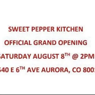 the official grand opening