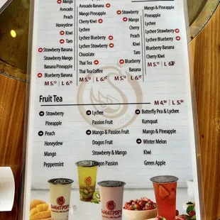 Menu as of 08/20/2023