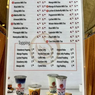 Menu as of 08/20/2023