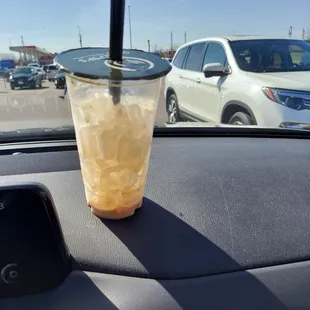 Fst time I've been very disappointed with their service. I literally got a cup of ice with 6 sips of coffee.