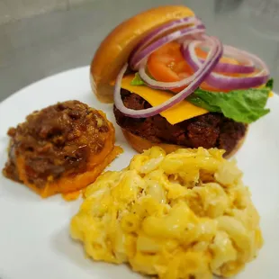 Cheese Burger &amp; 2 Sides