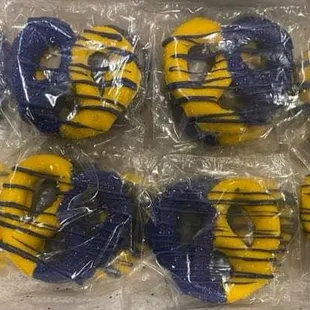 a box of decorated cookies