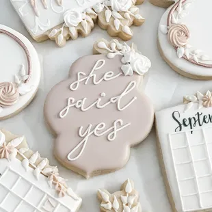 a table of cookies and cookies