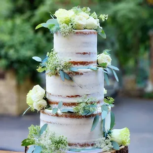 a three tiered wedding cake