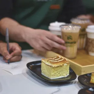 a variety of desserts