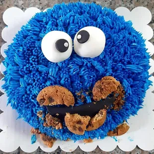 Cookie Monster cake