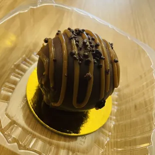 a chocolate covered dessert