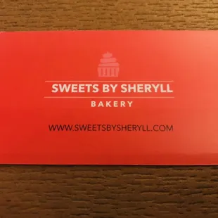 a red business card