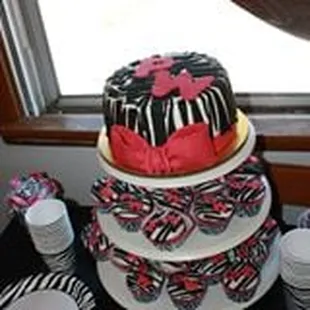 Zebra with a bow