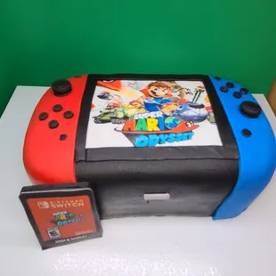 a video game console cake