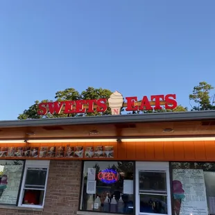 the front of the restaurant
