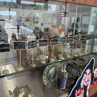 Different varieties of apples.